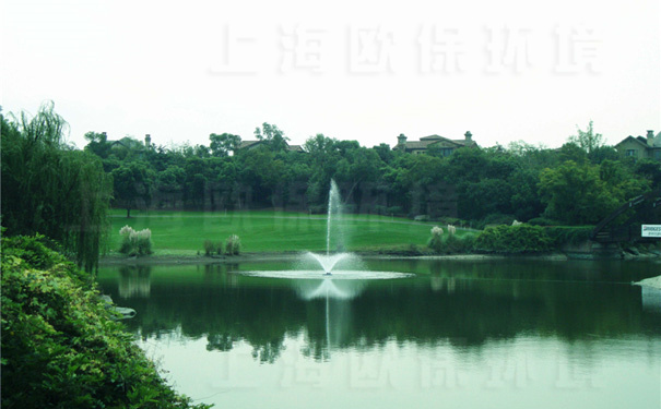 浮水喷泉曝气机在佘山高尔夫景观湖治理中应用（一）