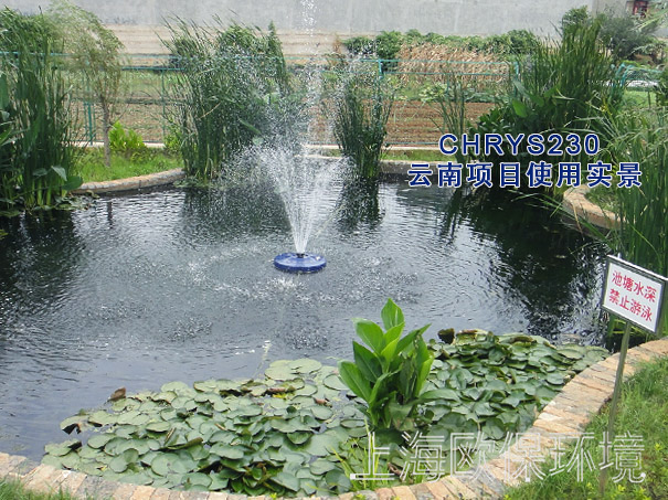 CHRYS喷泉曝气机在生态景观湖中应用